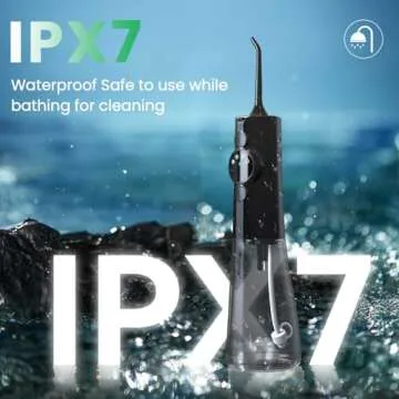 Rionhex Water Dental Flosser Teeth Pick: 4 Modes Cordless Oral Irrigator 300ML Tank USB-C Rechargeable Water Teeth Cleaner IPX7 Waterproof Flossing Cleaning Picks for Home Travel