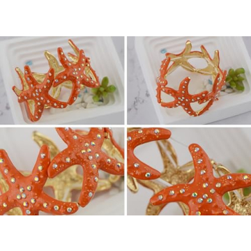Alilang Starfish Bracelet with Crystals for Beach Lovers