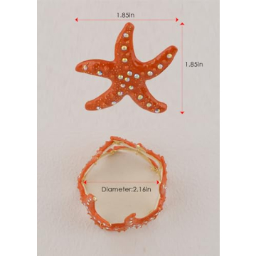 Alilang Starfish Bracelet with Crystals for Beach Lovers