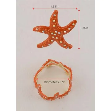 Alilang Starfish Bracelet with Crystals for Beach Lovers