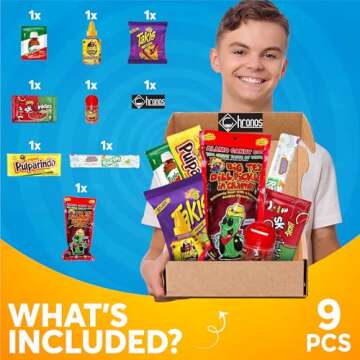 Chamoy Pickle Kit by CHRONOS 9 Piece Kit includes Alamo Big Tex Chamoy pickle, Skwinkles Watermelon ...