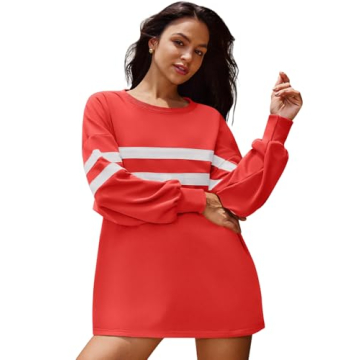 Panadila Oversized Crewneck Sweatshirt in Striped Design