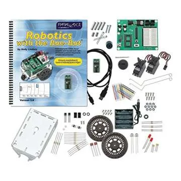 Parallax-28832 Programmable Boe-Bot Robot Kit - USB Version (non-solder) by Parallax