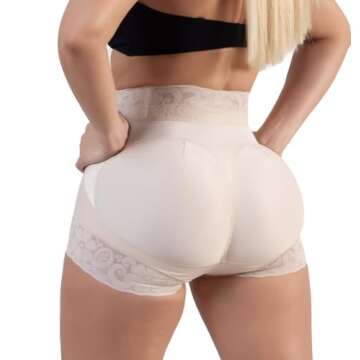 LATINTEX by Fajatex | Colombian Butt Lifter Panties |Tummy Control |Not visible| Fajas Colombianas Medium Waist Shapewear | 952-Beige-L