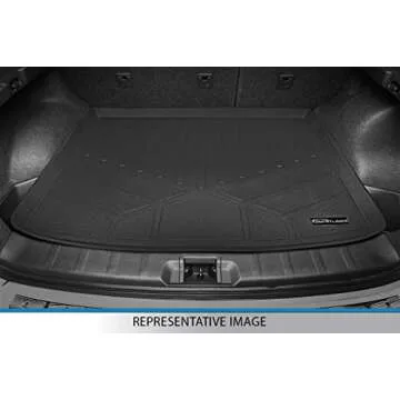 SMARTLINER All Weather Custom Cargo Liner Trunk Floor Mat Black Compatible with 2019-2025 Honda Pass...