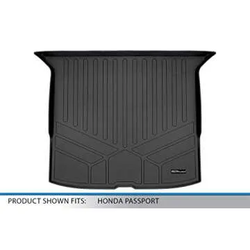 SMARTLINER All Weather Custom Cargo Liner Trunk Floor Mat Black Compatible with 2019-2025 Honda Passport