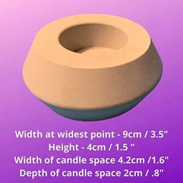 Tea Light Candle Holder Silicone Mold - by Happy Dotting Company - Angular Shape - Tealight Molds for Cement or Gypsum Casting – Dotting Mandala Art DIY & Creative Projects