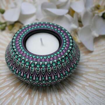 Tea Light Candle Holder Silicone Mold - by Happy Dotting Company - Angular Shape - Tealight Molds for Cement or Gypsum Casting – Dotting Mandala Art DIY & Creative Projects