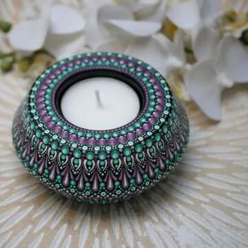 Tea Light Candle Holder Silicone Mold - by Happy Dotting Company - Angular Shape - Tealight Molds for Cement or Gypsum Casting – Dotting Mandala Art DIY & Creative Projects