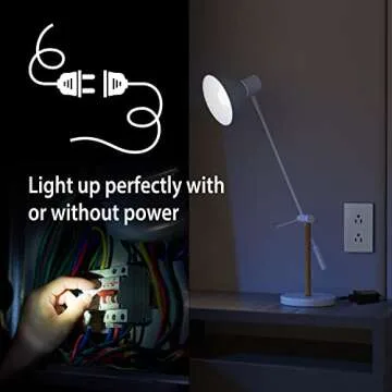 Rechargeable Emergency Light Bulb, 1500mAh 15W 80W 6000K Daylight White Battery Light Bulb with 4 Pack Battery Backup LED Bulb for Home Power Failure, Hurricane, Thunderstorm