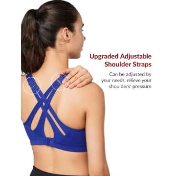 Yvette High Impact Adjustable Sports Bra for Women