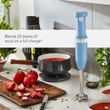 KitchenAid Cordless Variable Speed Hand Blender - KHBBV53, Blue Velvet