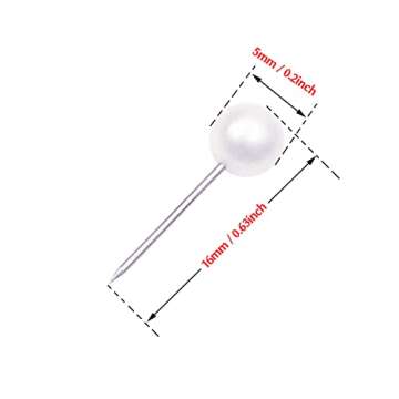 Tupalizy 100PCS Faux Pearl Head Sewing Pins