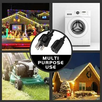 HONDERSON 30FT Outdoor Extension Cord - Safe for Christmas Lights