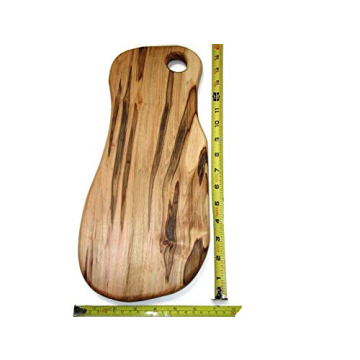 Large Long Ambrosia Maple Wood Cutting Board with Handle, Charcuterie Buffet Serving Board, Wedding Catering Tray