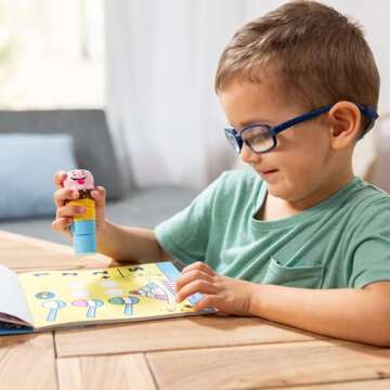 Melissa & Doug Sticker WOW!™ 24-Page Activity Pad and Sticker Stamper, 300 Stickers, Arts and Crafts Fidget Toy Collectible Character – Ice Cream - FSC Certified