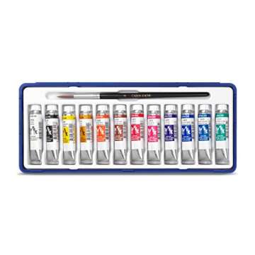 Caran D'Ache Paint Tubes, Gouache Studio, 12 Colors, Pack of 1