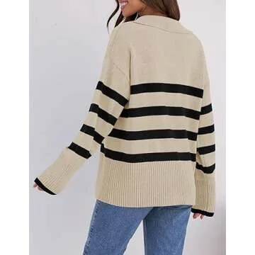 ZESICA Women's Stylish Chunky Knit Pullover Sweater