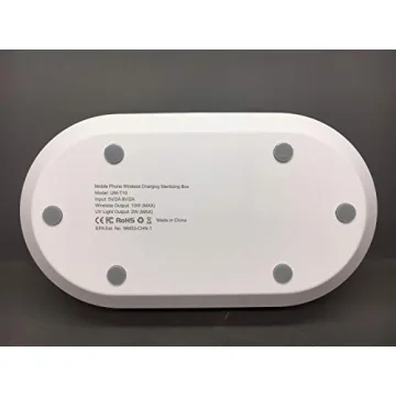 Cahot UV Light Sanitizer Box with Wireless Charging, 8 UV-C LED Lights for Phones, Toothbrushes, Nail Tools, Jewelry, and More (White)