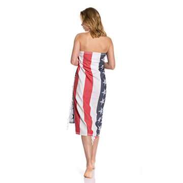Premium American Flag Beach Towel, Sand-Free Comfort