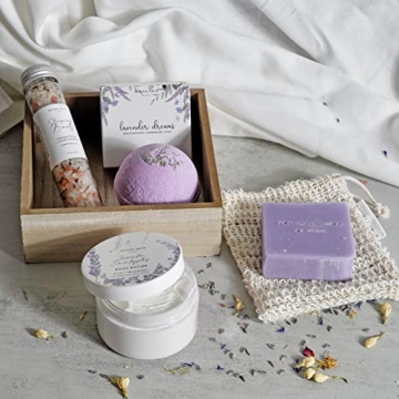 Natural Amor Lavender Spa Gift Set - 5 Pcs Relaxing