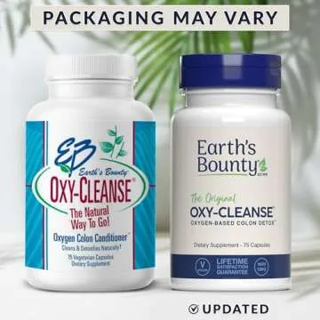 Earth's Bounty Oxy-Cleanse Colon Conditioner - Gentle Colon Cleanse for Digestive Wellness - Constipation Relief - Natural Colon Detox - 75 Capsules - 2-Pack