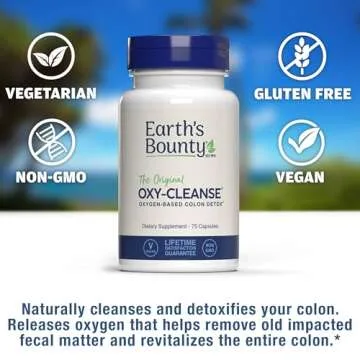 Earth's Bounty Oxy-Cleanse Colon Conditioner - Gentle Colon Cleanse for Digestive Wellness - Constipation Relief - Natural Colon Detox - 75 Capsules - 2-Pack