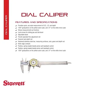 Starrett 1202F-6 Precision Dial Caliper for Woodworking