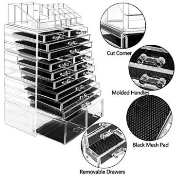 HBlife Pack of 2 Pantry Organizer Stackable Drawers