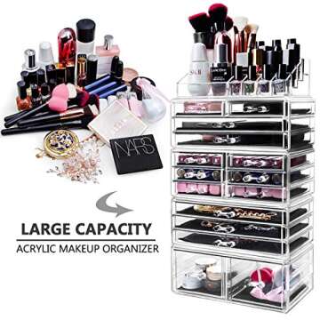 HBlife Pack of 2 Pantry Organizer Stackable Drawers