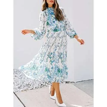 Elegant ANRABESS Floral Midi Dress for Women - Perfect for Any Occasion