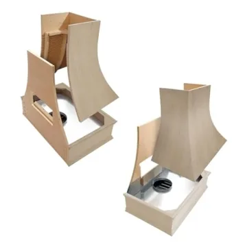 Riley & Higgs Curved Front Unfinished Range Hood Cover - Elegant Kitchen Upgrade