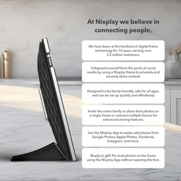 Nixplay Digital Picture Frame 8 Inch Touch Screen with WiFi