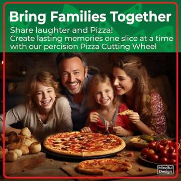 Mindful Design Pizza Cutter Wheel with Protective Blade Cover, Easy to Clean and Dishwasher Safe Han...