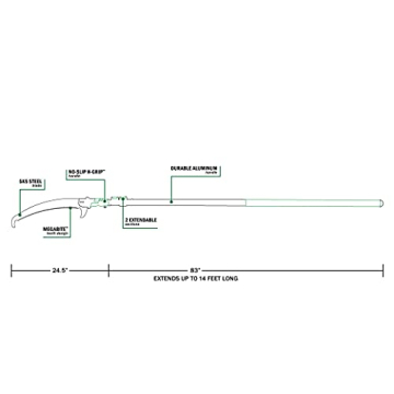 Hooyman 14ft Heavy Duty Pole Saw Megabite Teeth