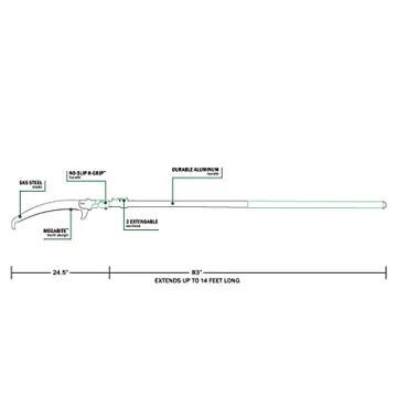 Hooyman 14ft Heavy Duty Pole Saw Megabite Teeth