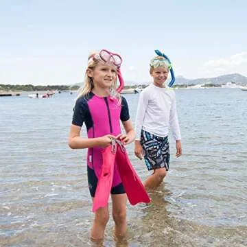 U.S. Divers Junior Regal Kids Swimming Mask and Dry Top Snorkel Youth Combo Set, Fun Purple