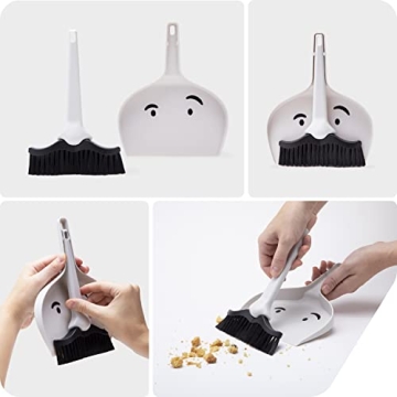 Peleg Design Dustache Mini Broom Dustpan Set Mustache Fun
