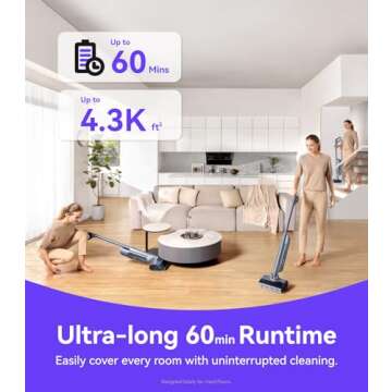 NARWAL S20 Pro Cordless Vacuum Mop with Self-Cleaning, Wet Dry Vacuum Cleaner for Hard Floors, Ideal for Families with Kids and Pets