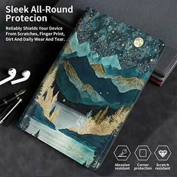 BFSEROBJ Case for 6.8" Kindle Paperwhite 11th Generation 2021 and Kindle Paperwhite Signature Edition Lightweight Smart Case Adjustable Stand Protective Cover with Auto Wake/Sleep - Mountains