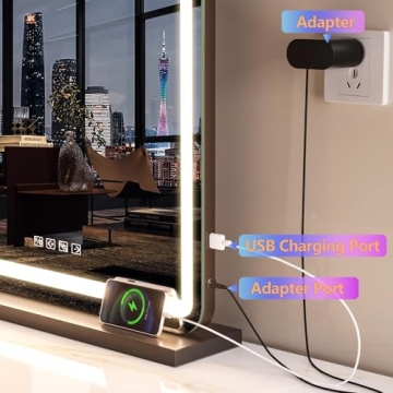 HASIPU Vanity Mirror with 3 Lighting Modes and Bluetooth