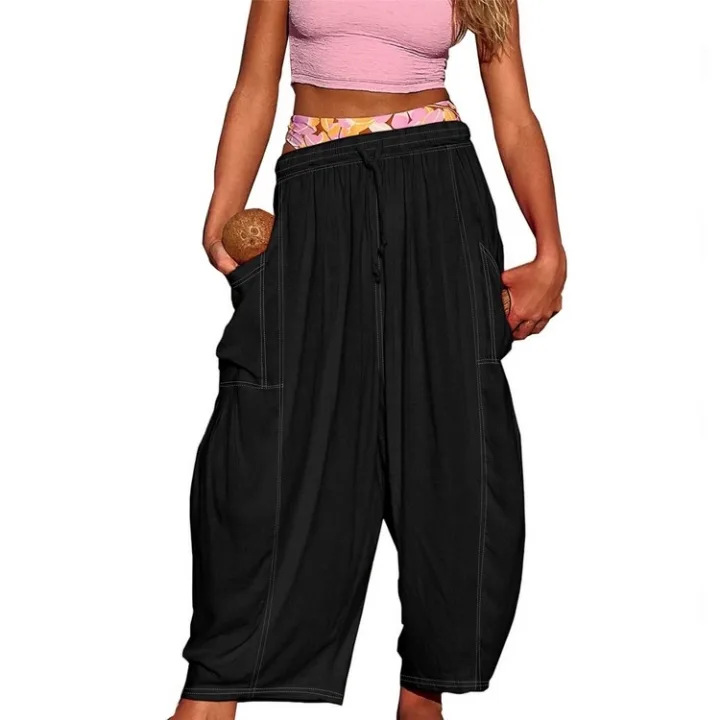Yeokou Women's Summer Harem Pants