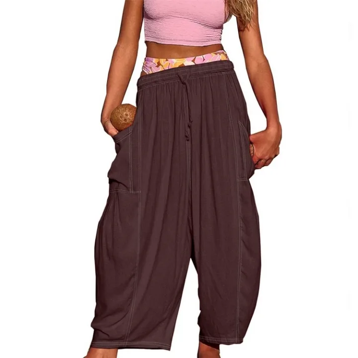 Yeokou Women's Summer Harem Pants