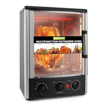 Nutrichef Upgraded Multi-Function Rotisserie Oven - Vertical Countertop Oven with Bake, Turkey Thank...