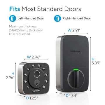 ULTRALOQ Bolt Fingerprint Smart Lock - Apple Home Compatible