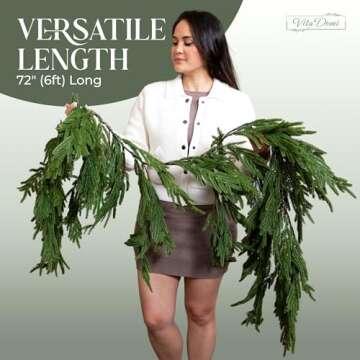 Vita Domi Norfolk Pine Garland for Luxurious Holiday Decor
