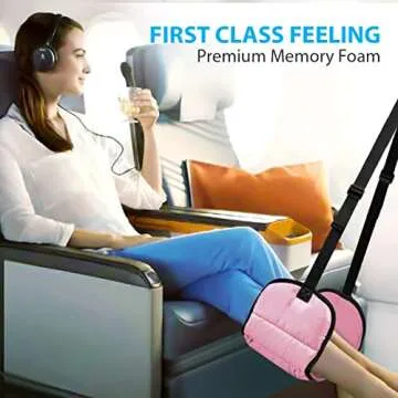 Premium Airplane Footrest - Memory Foam Comfort for Travelers
