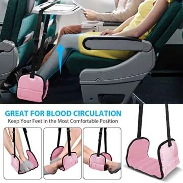 Premium Memory Foam Airplane Footrest for Ultimate Comfort