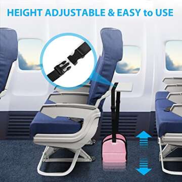 Premium Memory Foam Airplane Footrest for Ultimate Comfort