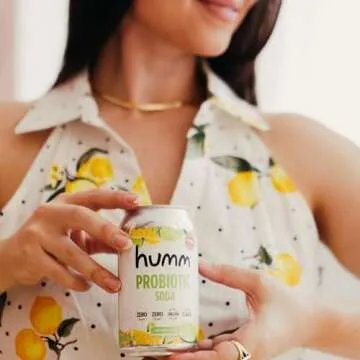 Humm Sparkling Probiotic Soda Variety Pack, Lemon Lime & Berry Cream, Zero Sugar, Zero Calorie, 2 Billion Probiotics, Vitamin C, D, and B12, 12 fl oz (12 Pack)